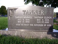 Grave marker of N. Eldon Tanner