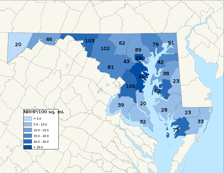 Fișier:NRHP Maryland Map.svg