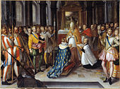 The coronation of Henry of Navarre as Henry IV of France. Nantes Coronation.jpg