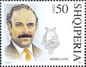 Ndrek Luca 2004 stamp of Albania.jpg