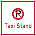 (R6-72) No Parking: Taxi Stand