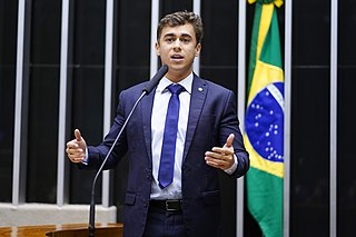 <span class="mw-page-title-main">Nikolas Ferreira</span> Brazilian politician, federal deputy of Minas Gerais