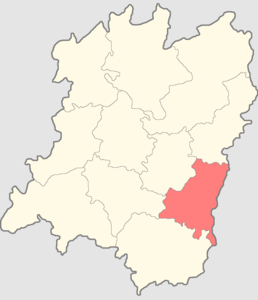 Sergach-distriktet på kartet