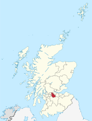 Pozicija Sjevernog Lanarkshira na karti Škotske