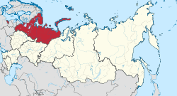 Lokasi Distrik Federal Barat Laut di Rusia