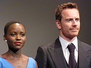 With Michael Fassbender at the New York Film Festival (8 October 2013)