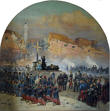 Obsèques du Général Comte de Danrémont devant la brèche de Constantine le 18 octobre 1837, toile d'Édouard Detaille.