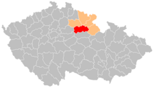 Okres Hradec Králové na mapě
