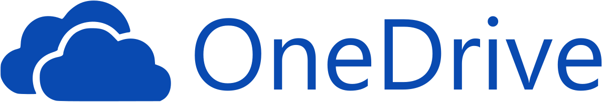 OneDrive by Microsoft cloud drive logo