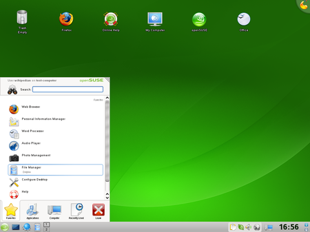 openSUSE con un escritorio KDE 4