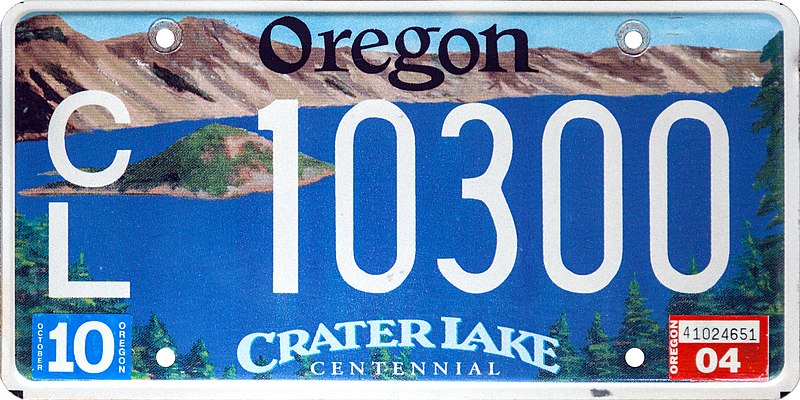 File:Oregon 2004 Crater Lake Old CL Passenger Plate.jpg