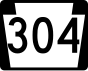 PA Route 304 signo