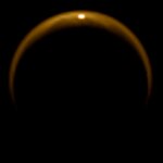 El sol reflectit per la superfície del Kraken Mare, vist per la VIMS de la sonda Cassini el 8 de juliol de 2009.[3]