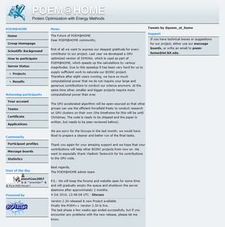 <span class="mw-page-title-main">POEM@Home</span> BOINC based volunteer computing project