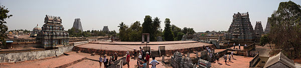 Panorama hrama Sri Ranganathaswamy iznutra