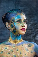 Thumbnail for File:Peacock Dancer with Body Art -2.jpg