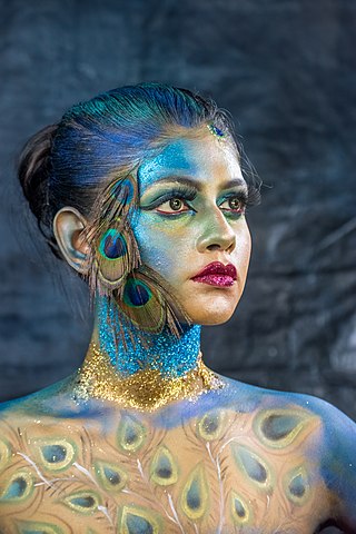 Portrait of a Peacock dance performer