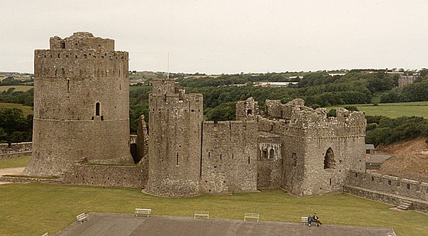 Pembroke Castle, in Pembrokeshire, Wales was the original seat of the earls of Pembroke