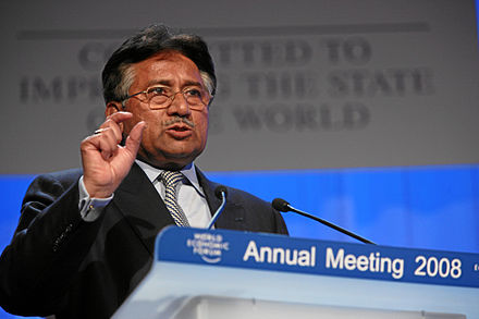 Pervez Musharraf speaking at the WEF