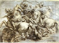 Copie de la Bataille d'Anghiari par Peter Paul Rubens