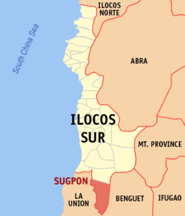Sugpon na Ilocos Sul Coordenadas : 16°50'41"N, 120°30'55"E