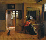 Мать, обрабатывающая волосы своего ребенка. Ок. 1658. Холст, масло. Рейксмюсеум, Амстердам