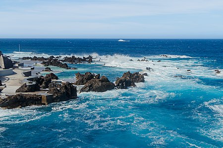 Breakers at the coast of Porto Moniz Madeira