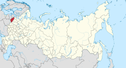 Pihkovan alueen sijainti Venäjän federaatiossa