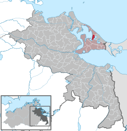 Läget för kommunen Pudagla i Landkreis Vorpommern-Greifswald