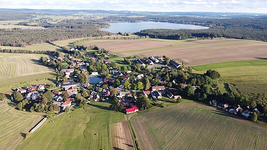 Radostin : vue aérienne oblique.