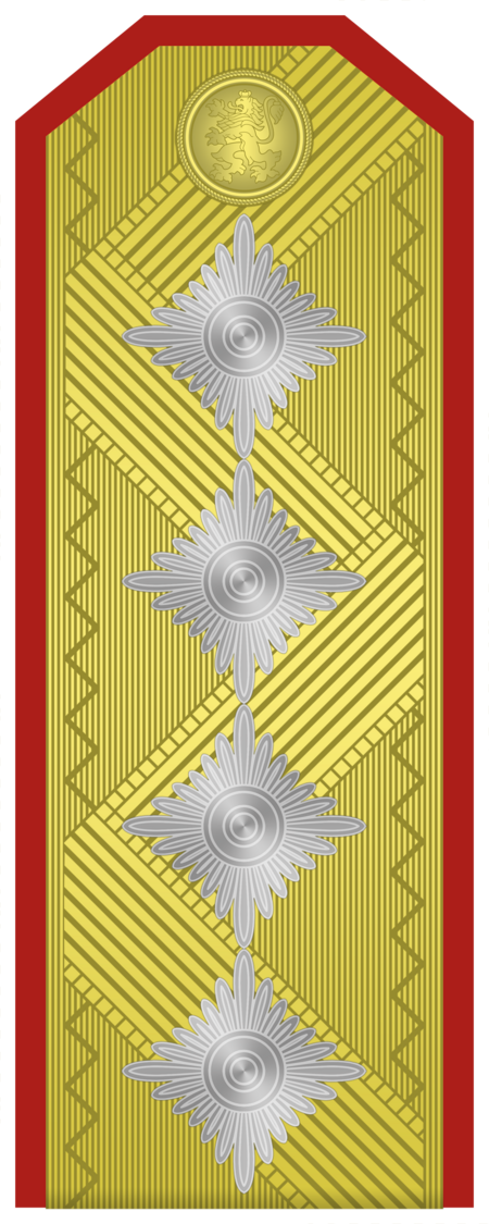Rank insignia of Генерал of the Bulgarian Army.png