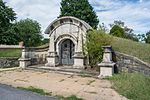 Thumbnail for File:Receiving vault - askew - Glenwood Cemetery - 2014-09-14.jpg