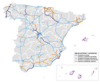 España. Carreteras. 1980