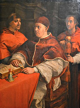 Portrait du Pape Léon X avec deux cardinaux, Andrea del Sarto 001.JPG