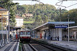 Roma San Pietro train station FCU ALn 776 October 2012.jpg