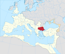 Thracian provinssin alue vuonna 125.