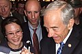 Ron Paul signing an autograph in New Hampshire after a GOP primary date on June 5, 2007