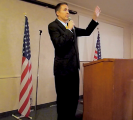 Ronny Santana during Speech in Election 2008 as a candidate of Republican