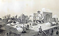 Ежен Фланден. «Мечеть шаха і глиняні дахи житлових будинів, Казвін», друк 1840 р.