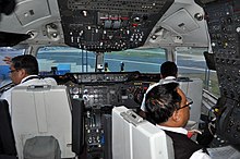 The DC-10 has a three-crew cockpit including a flight engineer.