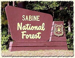 The entrance to the national forest