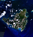 세인트마틴 섬의 위성 사진
