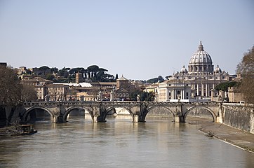 Saint Peter's Basilica and Umberto I bridge 01.jpg
