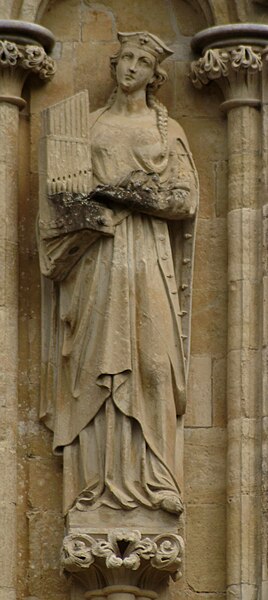 File:Salisbury Cathedral St Cecilia.jpg