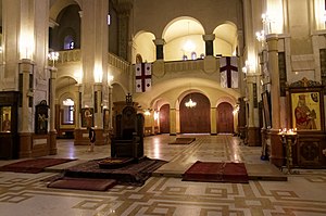 Sameba Cathedral, Holy Trinity Cathedral, Interiør, Tbilisi, Georgia.jpg