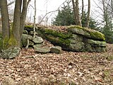 Čeština: Schilerův kámen v Mariánské Hoře. Okres Jablonec nad Nisou, Česká republika.