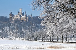 Veduta dal lato meridionale, d'inverno