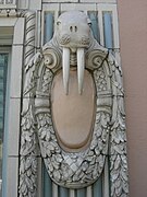 Relief sculpture of a walrus adorning the Arctic Building