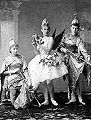 Anna Johannson y dos pajes, 1892