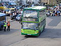 Southern Vectis 1053 St Catherine's Point (YU52 XVN), a Scania OmniDekka in Ryde, Isle of Wight bus station on route 37.